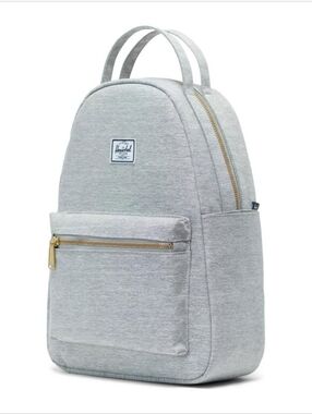 Herschel Nova Mini Crosshatch Backpack Light Gray Brass Hardware